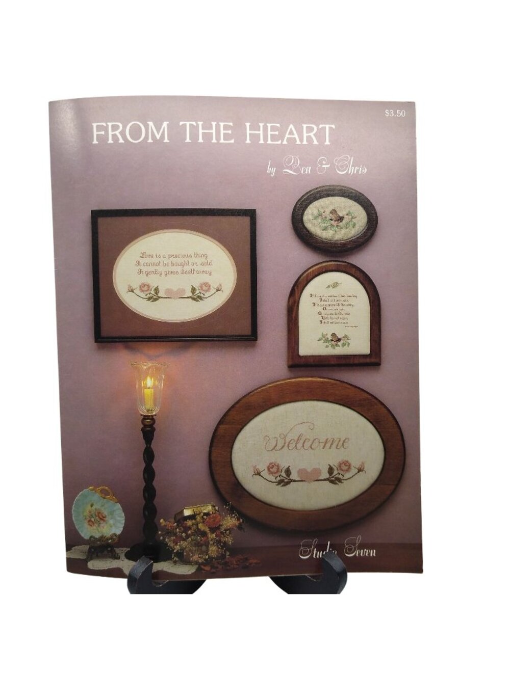 Vintage Cross Stitch Patterns, From the Heart by Bea and Chris, Studio Seven